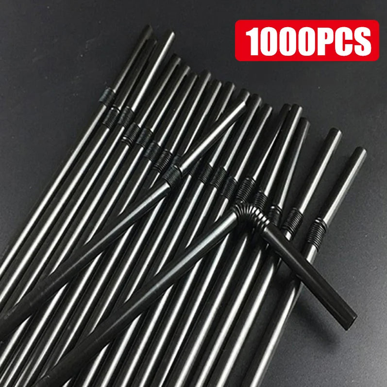 🥤🌈 Plastic Drinking Straws – Πολύχρωμα Καλαμάκια 50-1000PCS ✨ Ιδανικά για Party, Γάμους & Καθημερινή Χρήση
