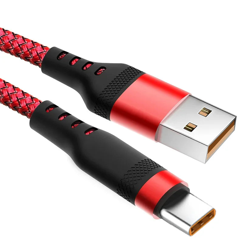 ⚡ NNBILI 6A Υφασμάτινο USB Type-C Καλώδιο Γρήγορης Φόρτισης – Samsung / Huawei / Xiaomi / PS5 / Switch (1M – 8M)