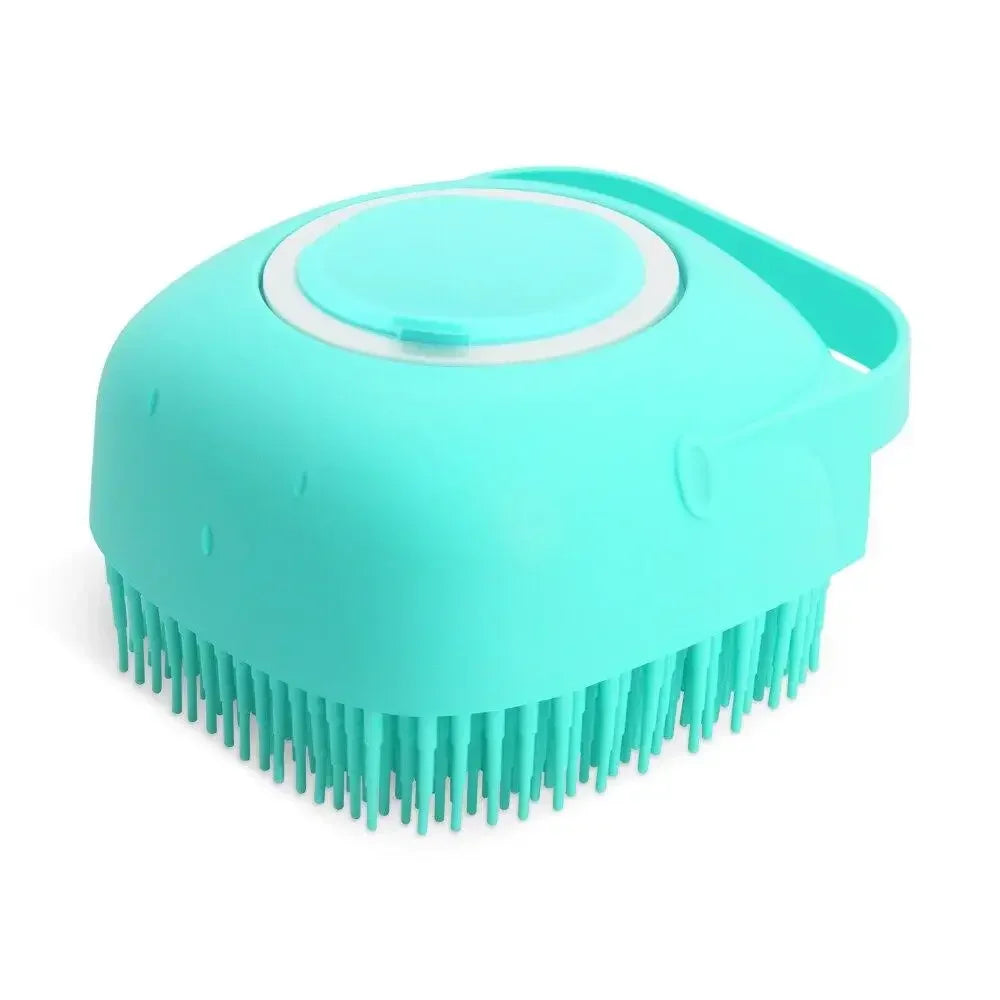 🛁🐾 Pet Shampoo Brush with Dispenser – Σιλικονούχα Βούρτσα Μασάζ & Σαπουνίσματος για Σκύλους & Γάτες 🧴🐶 2 σε 1: Απαλό μασάζ & καθαρισμός με δοχείο σαμπουάν – για άνετο και απολαυστικό μπάνιο!