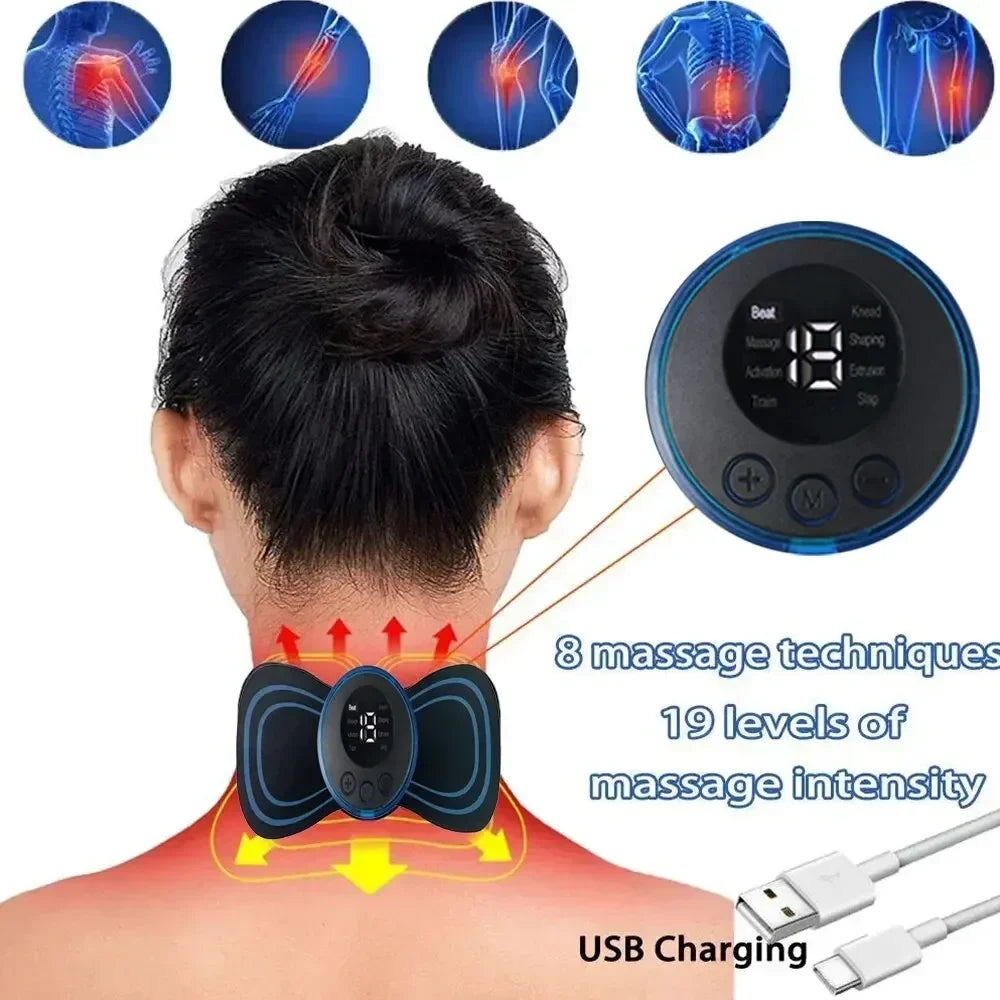 💆♂️🔋 Neck Rechargeable Massager – Ηλεκτρικό Μασάζ Αυχένα για Ανακούφιση Πόνου & Χαλάρωση ✨