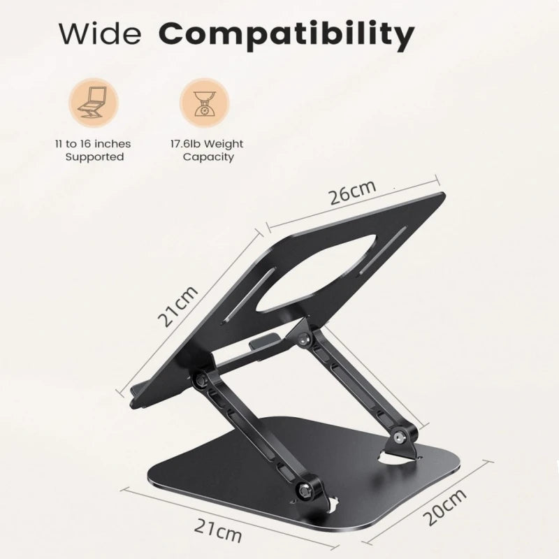 📱💻 Phone & Tablet Adjustable Stand – Αλουμινένια Αναδιπλούμενη Βάση έως 17’’ 🎯