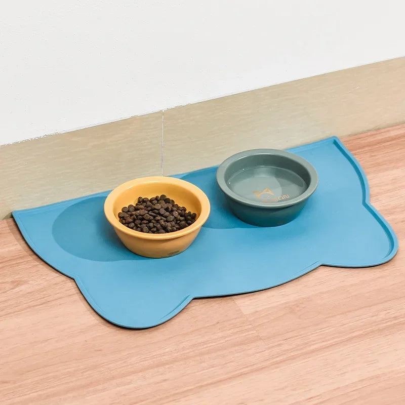 🐾🍽️ Food Grade Silicone Cat Mat – Αντιολισθητικό & Αδιάβροχο Pad Σίτισης 🧼💧 Καθαρό πάτωμα, χαρούμενο κατοικίδιο – για κάθε γεύμα!