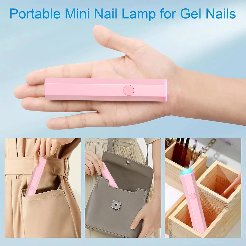 💅✨ Mini UV LED Nail Lamp – Φορητή Χειρός Λάμπα για Gel Polish 💡 Με USB Φόρτιση & Χρονόμετρο