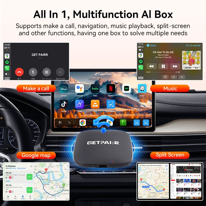 🚗📱 GetPairr P1 CarPlay AI Box – Android 13 Wireless Upgrade for Your Car! 📱🚗