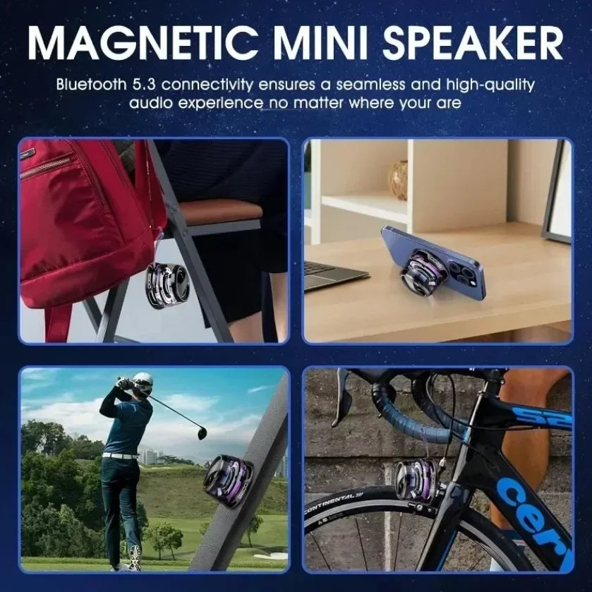 🔊✨ XIKCU G200 Portable Bluetooth Speaker – Mini Ηχείο με RGB Φωτισμό & Μαγνητική Στήριξη 🎶