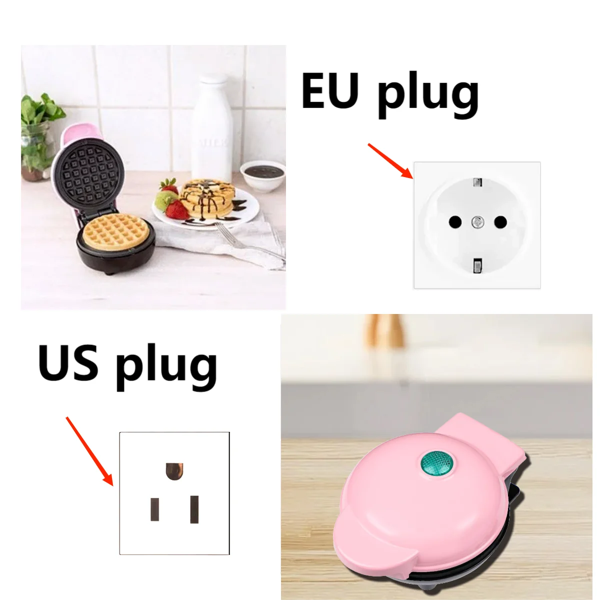 🧇✨ Mini Waffle Maker – Πολυλειτουργική Ηλεκτρική Συσκευή για Βάφλες, Τοστ & Κέικ 🍓 Απόλαυσε τέλειες βάφλες και σνακ στο λεπτό – ιδανικό για μικρές κουζίνες & φοιτητικά σπίτια!