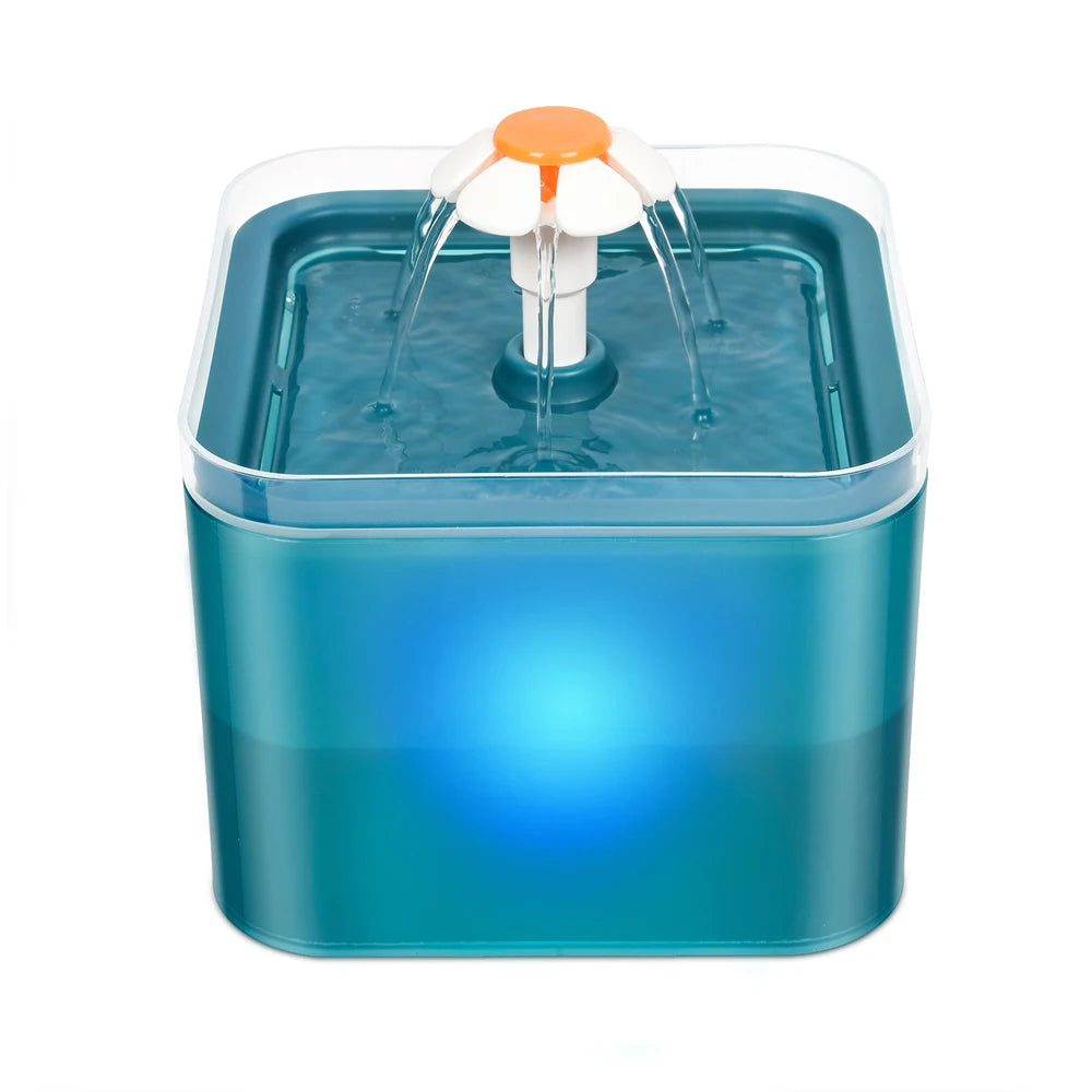 2L Pet Water Fountain 🐾💧 | LED Light ✨ | USB Powered 🔌 | Recirculating Filter ♻️ | For Cats & Dogs 🐶🐱
