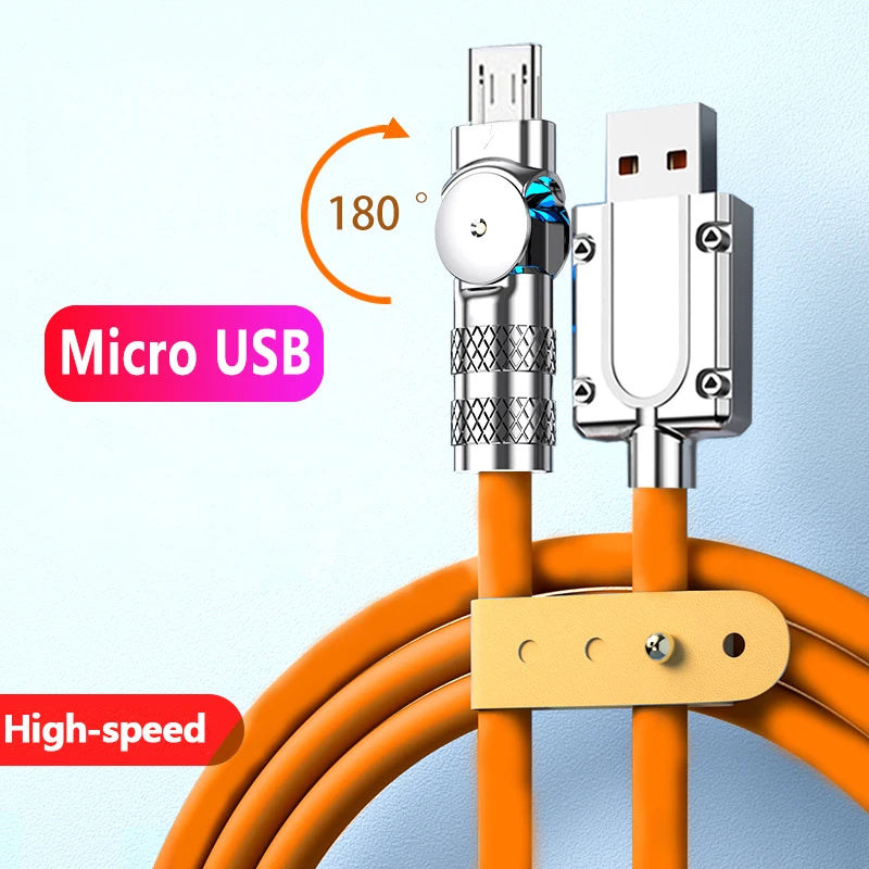 🎮⚡ Micro USB 120W 3A Elbow Fast Charging Cable – Για Gaming & Γρήγορη Φόρτιση 📱