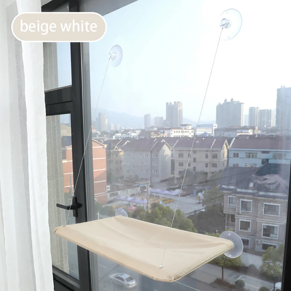🐱 Αιωρούμενη Αιώρα Παραθύρου για Γάτες – Cat Hammock Window Hanger | Πλενόμενο & Αποσπώμενο Κρεβατάκι με Ισχυρές Βεντούζες