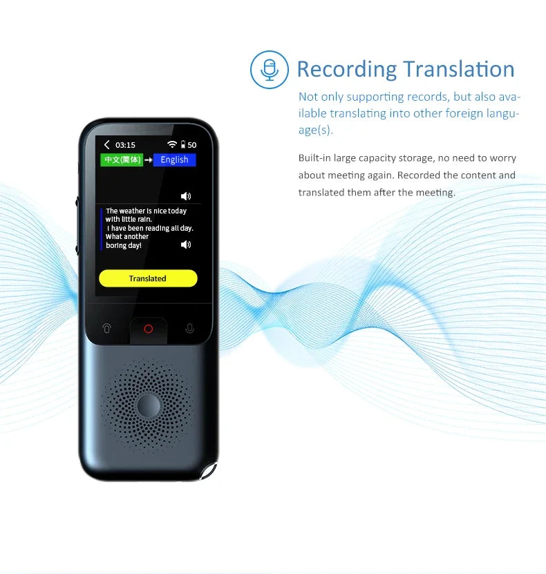 🌍 T11 Portable Audio Translator – 138 Γλώσσες, Online & Offline, AI Voice & Photo Translation