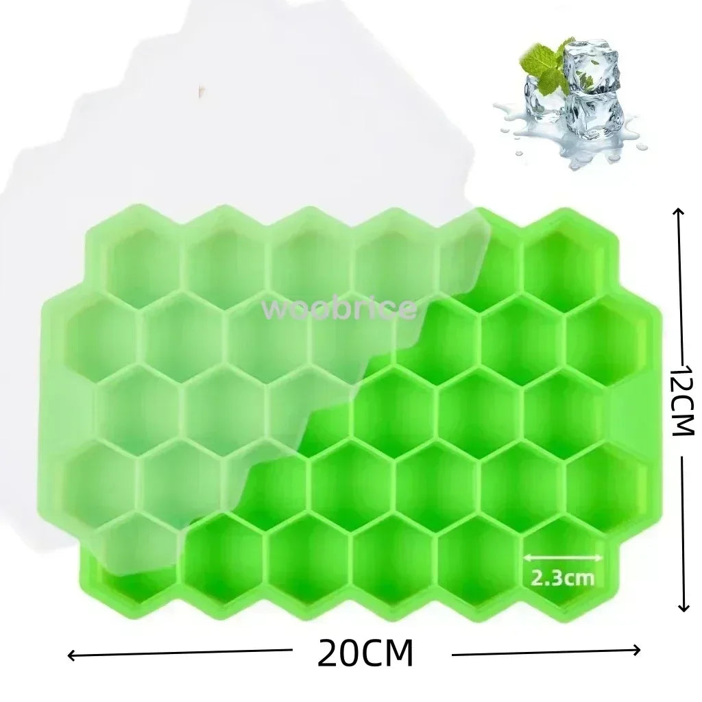 🧊🍯 Ice Molds Honeycomb – Σιλικονούχα Φόρμα Παγάκια Κυψέλης BPA Free ✨