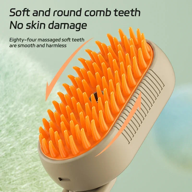 💦🐾 Pet Spray Massage Comb – Χτένα Καθαρισμού & Μασάζ με Ψεκασμό για Γάτες & Σκύλους ✨🐶🐱 Χτένισμα, καθαρισμός και φροντίδα – όλα με ένα πάτημα!