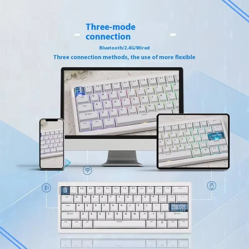 ⌨️🔥 CIDOO QK61 Tri-Mode Wireless Mechanical Keyboard – 60% Layout με VIA/QMK υποστήριξη, Gasket mount & Hot Swap για ultimate gaming & typing! 🎮💻