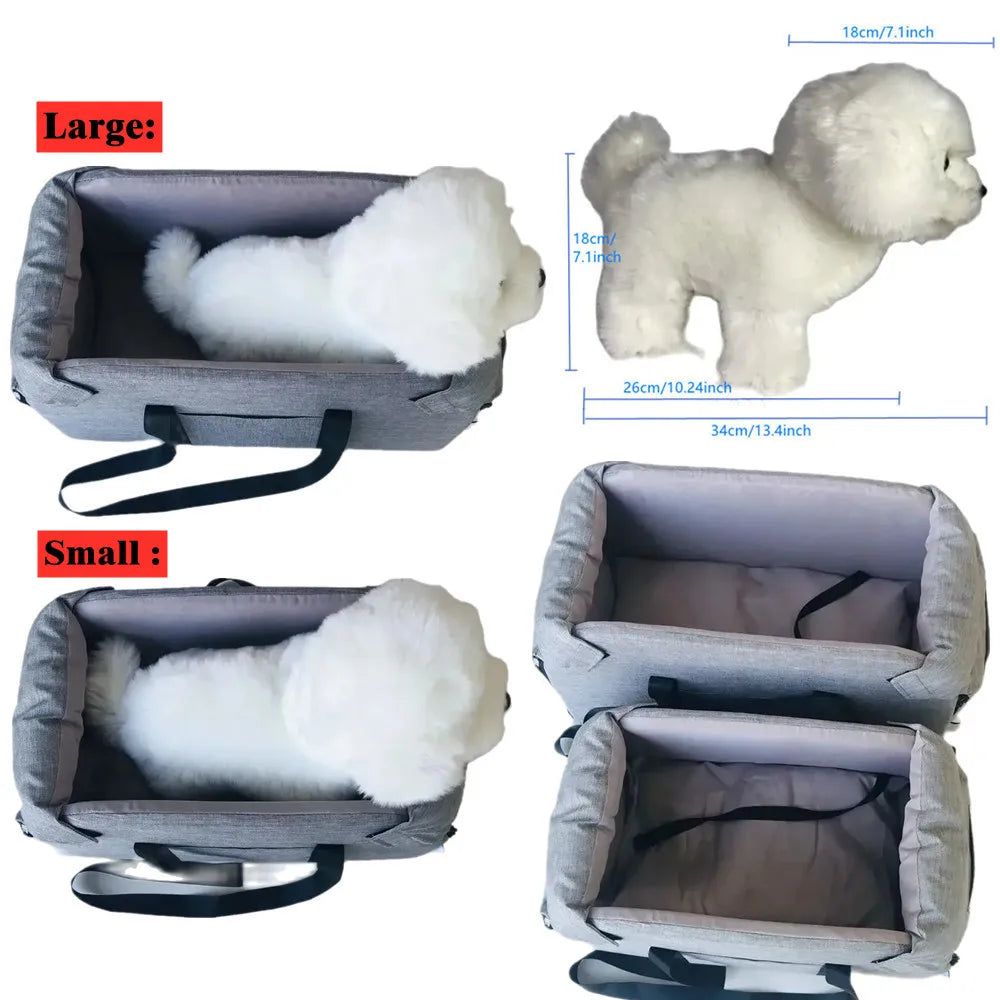 🚗🐶 Portable Console Booster Car Seat & Carrier – Πολυτελές Κάθισμα & Τσάντα Μεταφοράς για Μικρούς Σκύλους & Γάτες 🐾🛡️ Άνεση, ασφάλεια και στυλ – ακριβώς στο κέντρο της προσοχής!