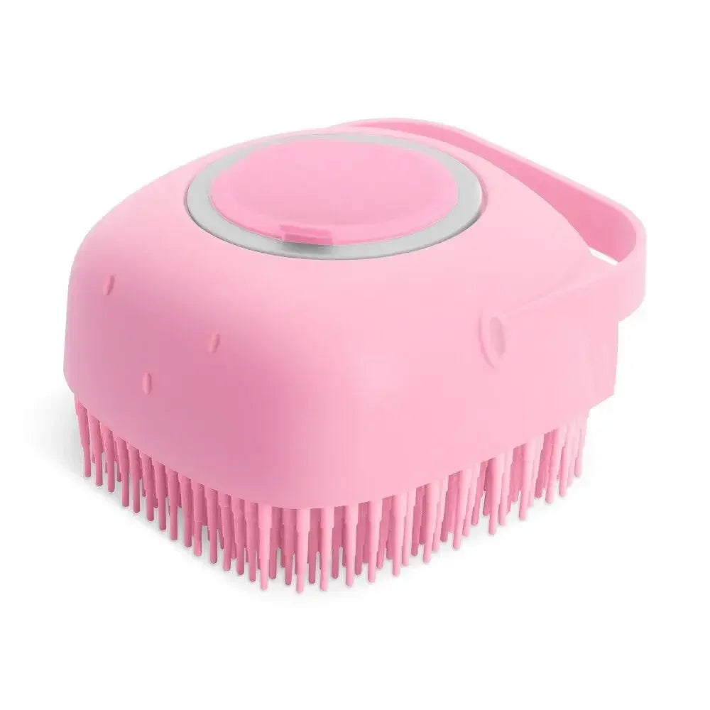 🛁🐾 Pet Shampoo Brush with Dispenser – Σιλικονούχα Βούρτσα Μασάζ & Σαπουνίσματος για Σκύλους & Γάτες 🧴🐶 2 σε 1: Απαλό μασάζ & καθαρισμός με δοχείο σαμπουάν – για άνετο και απολαυστικό μπάνιο!