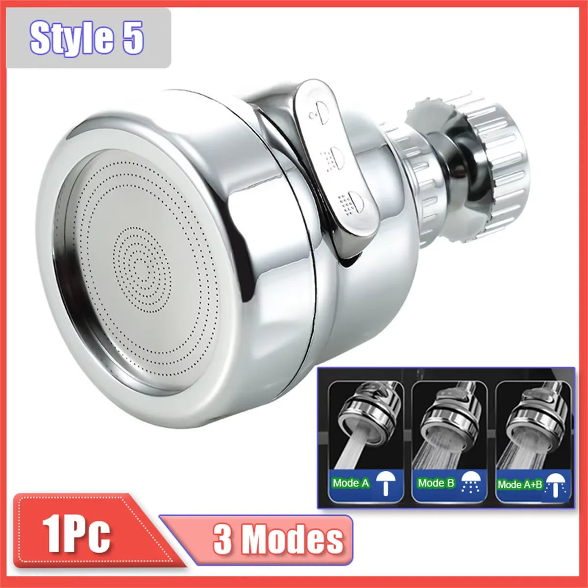 🚰 Universal Kitchen Faucet Adapter – 360° Περιστρεφόμενο Φίλτρο Βρύσης με 2/3 Modes