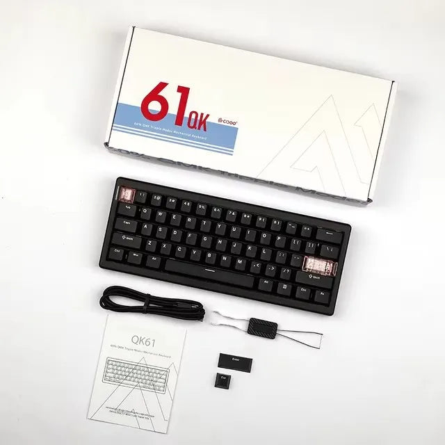 ⌨️🔥 CIDOO QK61 Tri-Mode Wireless Mechanical Keyboard – 60% Layout με VIA/QMK υποστήριξη, Gasket mount & Hot Swap για ultimate gaming & typing! 🎮💻