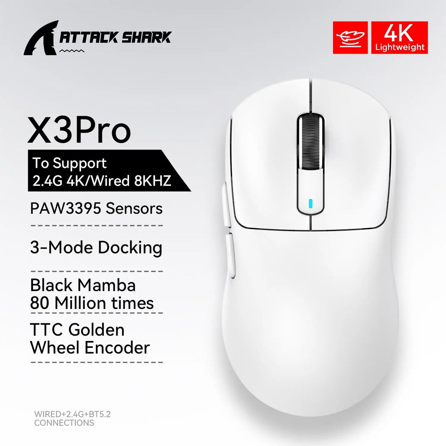 🎮 Attack Shark X3/X3Pro Gaming Mouse – Απόλυτη ακρίβεια & ταχύτητα σε κάθε κλικ!