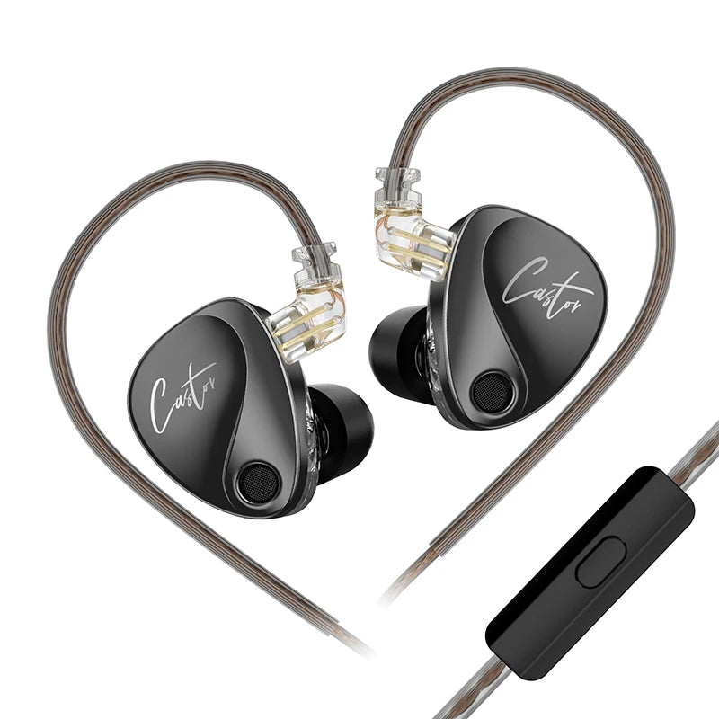 KZ Castor Harman Target Hi-Fi In-Ear Headphones with Dual Dynamic Drivers & Adjustable Tuning