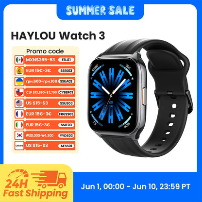 HAYLOU Watch 3 AMOLED Smartwatch με Voice Calling