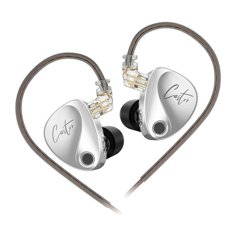 KZ Castor Harman Target Hi-Fi In-Ear Headphones with Dual Dynamic Drivers & Adjustable Tuning