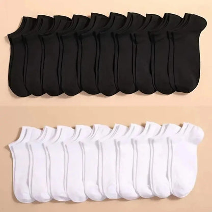 🧦👌 Unisex Boat Socks – Αόρατη Άνεση με Δροσιά & Στυλ! 👌🧦 10 Ζευγάρια | Solid Color | Breathable & Odorproof
