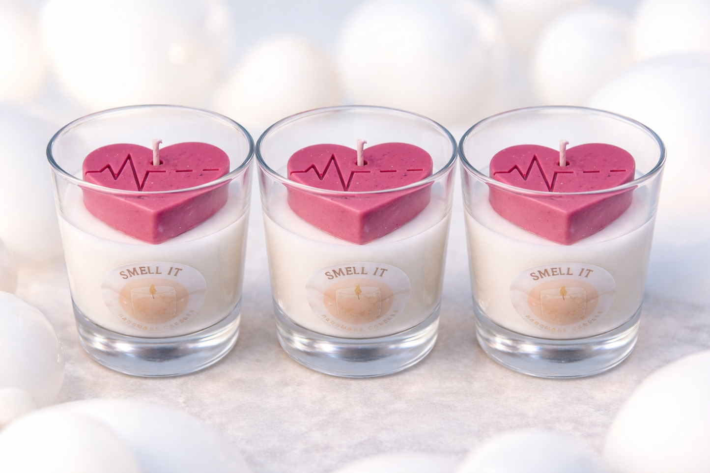 Σετ 3 Χειροποίητων Αρωματικών Κεριών “Smell It” – Soft Collection 2