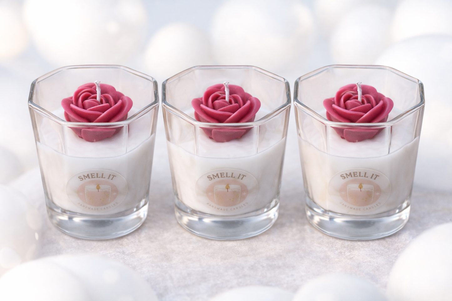 Σετ 3 Χειροποίητων Αρωματικών Κεριών “Smell It” – Soft Collection 2