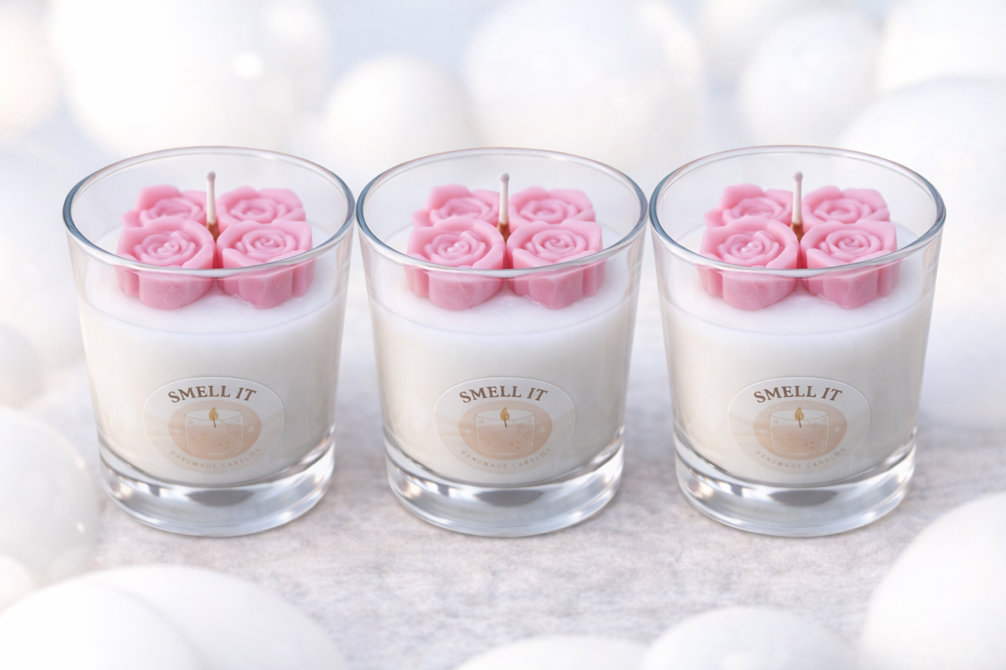 Σετ 3 Χειροποίητων Αρωματικών Κεριών “Smell It” – Soft Collection 2