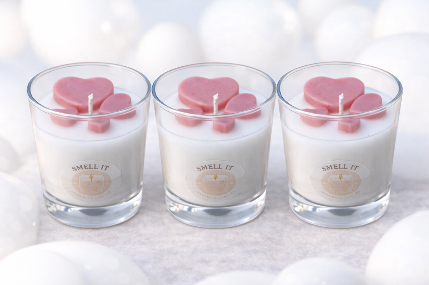 Σετ 3 Χειροποίητων Αρωματικών Κεριών “Smell It” – Soft Collection 2