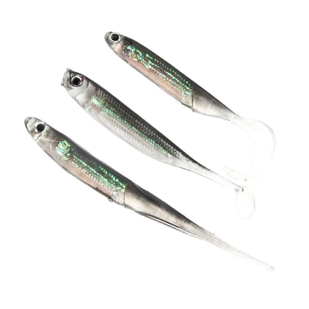 🎣 Atriptime 5Pcs Soft Bait Set – Τεχνητά Δολώματα Ψαρέματος με Ουρά T-Tail & Εφέ Ουράνιου Τόξου | 7cm / 7.5cm | 1.7g – 2.7g