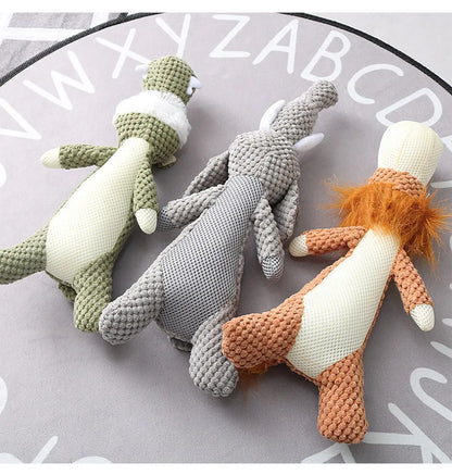 Plush Cartoon Dog Toy 🧸🐶 | Squeaky Chew Toy 🔊 | For Small Dogs 🐾 | Teeth Cleaning & Fun 🦷 | Cute & Soft ✅