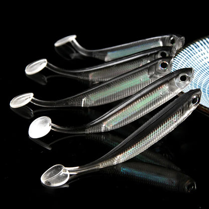 🎣 Atriptime 5Pcs Soft Bait Set – Τεχνητά Δολώματα Ψαρέματος με Ουρά T-Tail & Εφέ Ουράνιου Τόξου | 7cm / 7.5cm | 1.7g – 2.7g