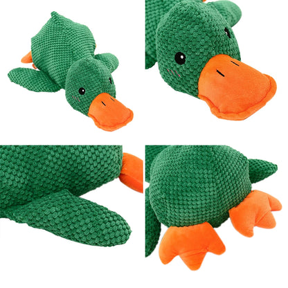 HOOPET Duck Dog Toy 🦆🐶 | Plush & Squeaky 🔊 | Cuddly Sleeping Toy 💤 | For All Sizes | Interactive & Chew-Friendly ✅