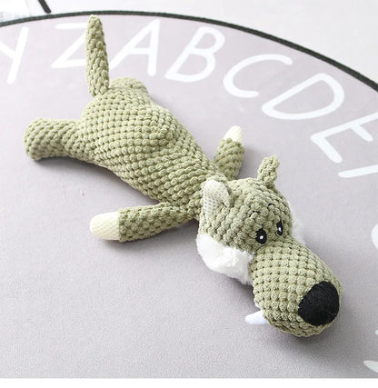 Plush Cartoon Dog Toy 🧸🐶 | Squeaky Chew Toy 🔊 | For Small Dogs 🐾 | Teeth Cleaning & Fun 🦷 | Cute & Soft ✅