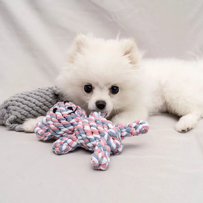 Rope Knot Ball Toy 🐶🪢 | Bite-Resistant Chew Toy 💪 | Teeth Cleaning 🦷 | For Small Dogs & Puppies 🐾 | Fun & Durable ✅