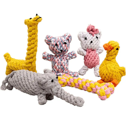 Rope Knot Ball Toy 🐶🪢 | Bite-Resistant Chew Toy 💪 | Teeth Cleaning 🦷 | For Small Dogs & Puppies 🐾 | Fun & Durable ✅