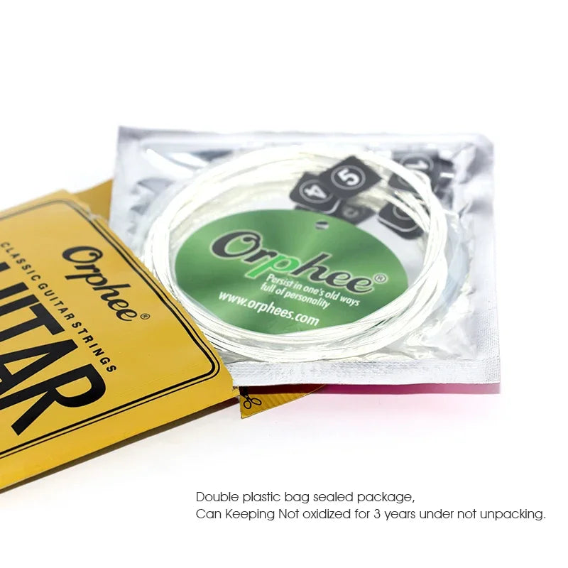 🎸✨ Orphee NX Series – Κλασικές Χορδές Κιθάρας 6τμχ σετ, Nylon & Silver-Plated Copper Wound 🎶