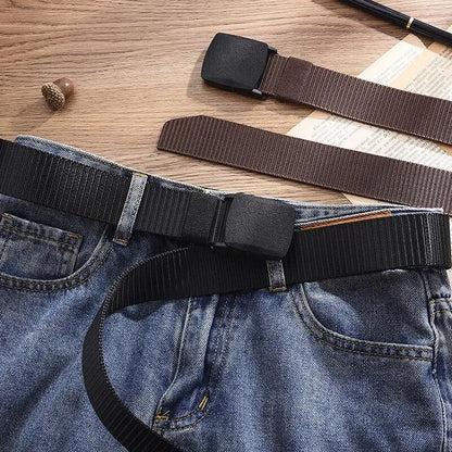 👖🪢 Unisex Tactical Ζώνη – Outdoor Casual Canvas & Nylon Belt 🎯 Μεταλλ-Free Ζώνη για Παντελόνια, Jeans & Σπορ
