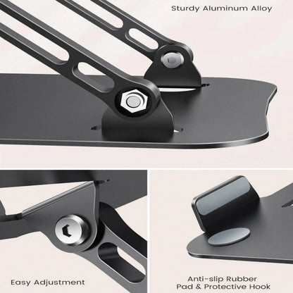 📱💻 Phone & Tablet Adjustable Stand – Αλουμινένια Αναδιπλούμενη Βάση έως 17’’ 🎯
