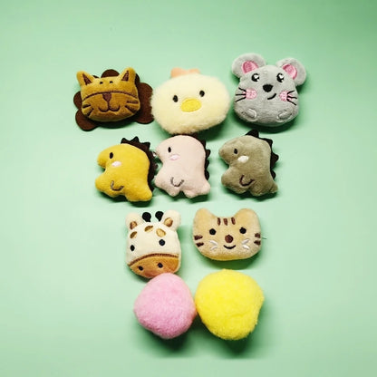 Catnip Toy Set 🐱🧸 | With Catmint 🌿 | Plush Chew Toys for Kittens 😻 | Scented & Teeth Grinding 🦷 | Fun & Relaxation ✅