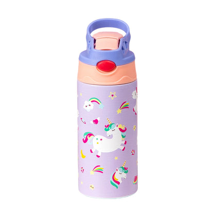 🧸 12OZ/350ml Cartoon Thermos Cup | Παιδικό Θερμός Ανοξείδωτο Ατσάλι με Σχέδια & Φορητό Καπάκι