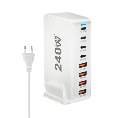 ⚡🔌 240W GaN Desktop Charger – 8x USB-C Θύρες με PD 3.0 Fast Charging ⚡