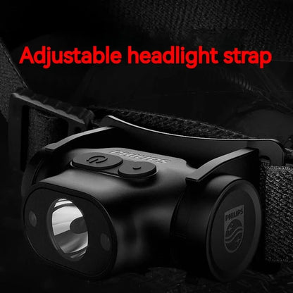 💡 Philips LED Επαναφορτιζόμενος Φακός Κεφαλής με Αισθητήρα Κίνησης – Type-C Φόρτιση για Camping, Ψάρεμα & Εξωτερικές Δραστηριότητες 🎣🏕️
