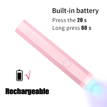 💅✨ Mini UV LED Nail Lamp – Φορητή Χειρός Λάμπα για Gel Polish 💡 Με USB Φόρτιση & Χρονόμετρο