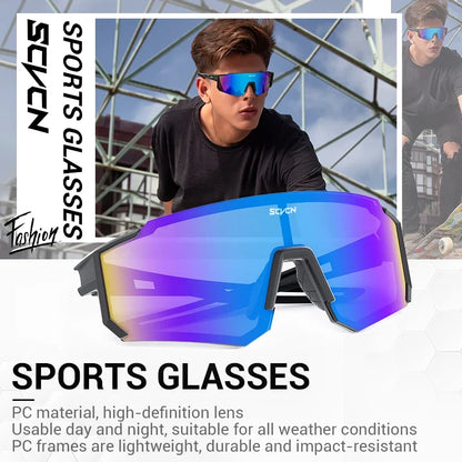 😎 SCVCN Outdoor Cycling Sunglasses – Αθλητικά Γυαλιά Ηλίου UV400 για Ποδηλασία, Τρέξιμο & Outdoor Sports | Unisex, Αντιχαρακτικά & Ανθεκτικά