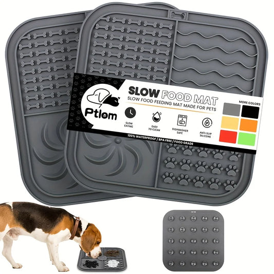 Silicone Lick Mat 🐶🍽️ | Slow Feeder & Distraction Pad 🛁 | Suction Base 🧲 | For Training & Bath Time ✅