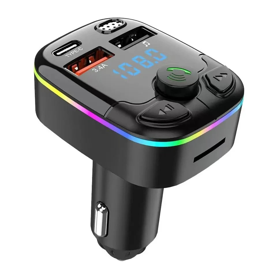 🔌 Car Bluetooth FM Transmitter 5.0 με PD Type-C & Dual USB – Γρήγορη Φόρτιση, Αναπαραγωγή Μουσικής & Hands-Free Κλήσεις