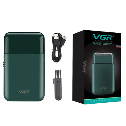 🧔 VGR V-390 Mini Electric Shaver – Επαναφορτιζόμενη Ξυριστική Μηχανή με Trimmer & Διπλή Λεπίδα | Compact, Αθόρυβη & Ανοξείδωτη