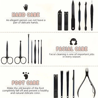 💅✂️ Professional Nail Clippers Kit – 7 έως 24 Τεμάχια 🧳 Σετ Μανικιούρ & Πεντικιούρ από Ανοξείδωτο Ατσάλι